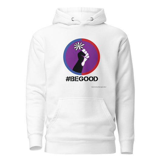 #BEGOOD White Unisex Hoodie